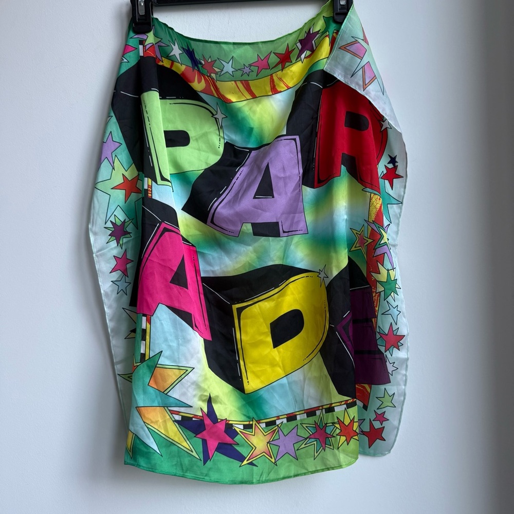 Vibrant Parade Design Hair Scarf